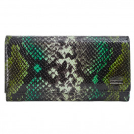 Desisan Шкіряний гаманець жіночий зелено-сыра змія  057-948