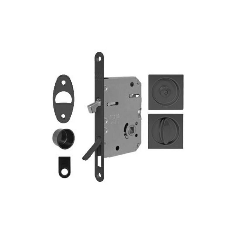 AGB Scivola Тre Class kit A для розсувних дверей WC, матовий черный - зображення 1