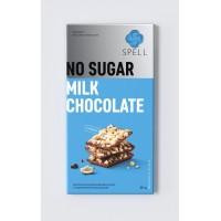 Spell Плитка молочного шоколаду , без цукру, з подрібненим фундуком, 80 г (4820207314795)