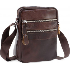 Leather Collection Чоловіча недорога шкіряна сумка коричневого кольору через плече  (32253918)