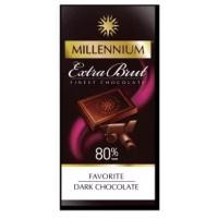Millennium Шоколад чорний  Favorite Brut 80%, 100 г (4820005195848)
