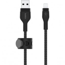 Belkin Braided Silicone USB-A to Lightning 1m Black (CAA010BT1MBK)