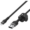 Belkin Braided Silicone USB-A to Lightning 1m Black (CAA010BT1MBK) - зображення 2