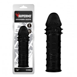   Chisa Novelties Superme Extension Sleeve чёрная 16,2 см (CH15799)