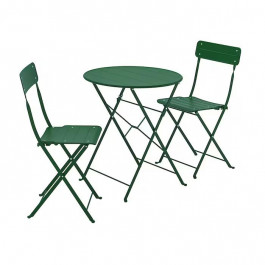 IKEA SUNDSO, 394.349.31, Стіл + 2 стільці, для вулиці, зелений, зелений