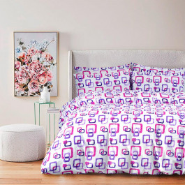 Iris Home Комплект постельного белья  евро ранфорс Delta Lilac (svt-2000022283021)