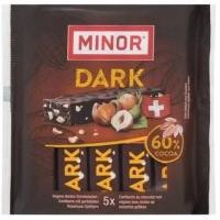 Minor Батончики  Чорний шоколад з крихтою фундуку 110 г (5 шт. х 22 г) (7610041073050)