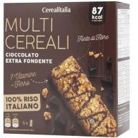Cerealitalia Батончики  Day By Day Чорний шоколад з вітамінами та мінералами мультизерновий 126 г (6 шт. х 21 г) 