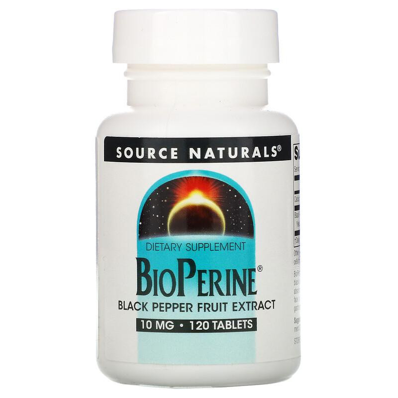 Source Naturals Биоперин (Экстракт черного перца) 10 мг, , 120 таблеток - зображення 1