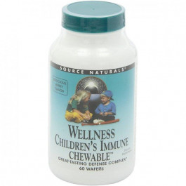 Source Naturals Детские Жевательные Витамины для иммунной системы, Wellness, , 60 Пластинок