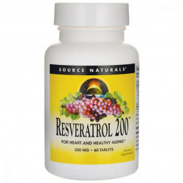 Source Naturals Ресвератрол, Resveratrol, , 200 мг, 60 таблеток