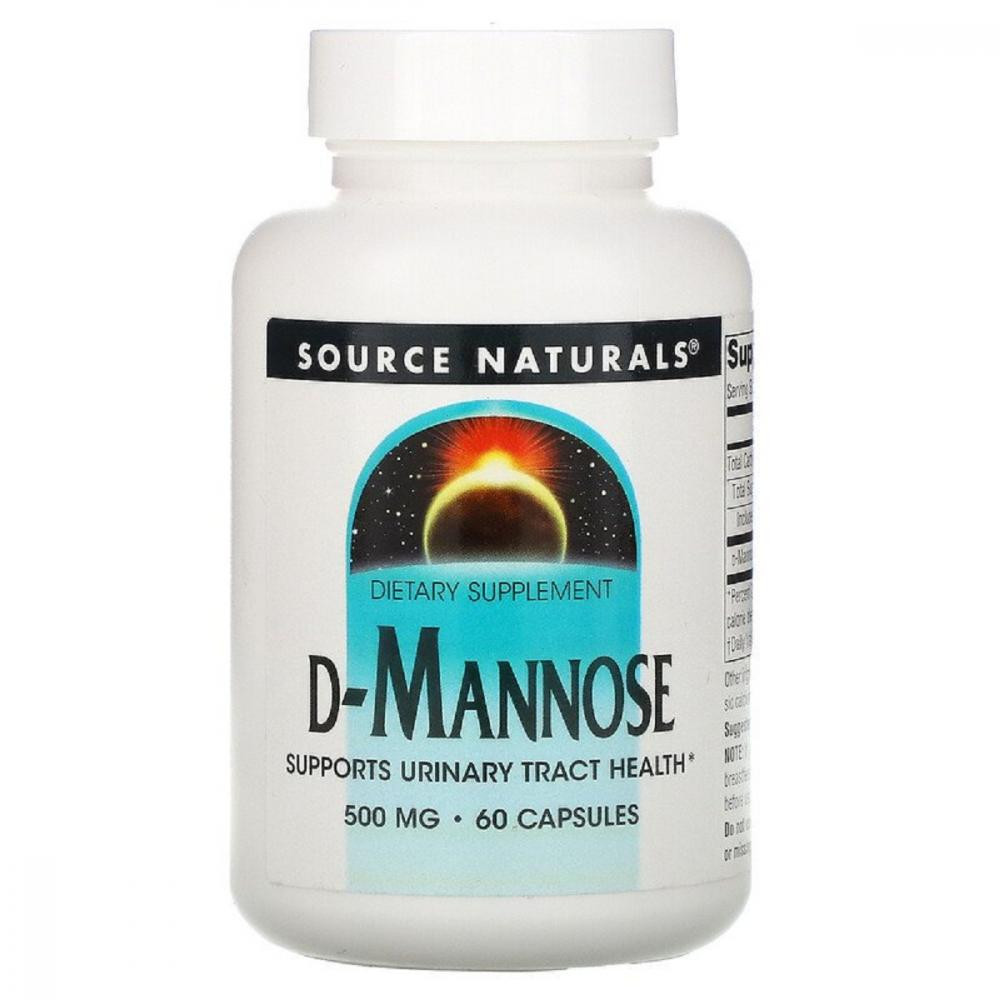 Source Naturals D-Манноза Source Naturals 500 мг 60 капсул (SN2198) - зображення 1