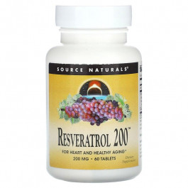 Source Naturals Resveratrol 200 mg, 60 таблеток