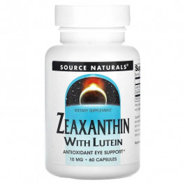 Source Naturals Zeaxanthin with Lutein 10 mg, 60 капсул