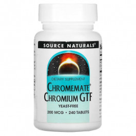 Source Naturals Chromemate Chromium GTF Yeast-Free 200 mcg, 240 таблеток