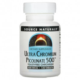 Source Naturals Ultra Chromium Picolinate 500 mcg, 120 таблеток
