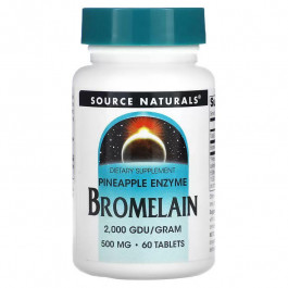 Source Naturals Bromelain 2000 GDU/g 500 mg, 60 таблеток