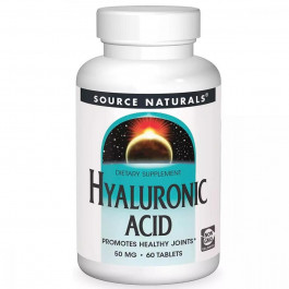   Source Naturals Hyaluronic Acid, 50 mg, 60 Tab