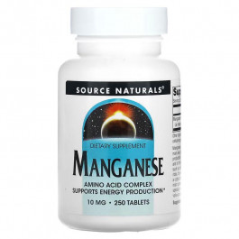 Source Naturals Марганец, Manganese, 10 мг, 250 таблеток