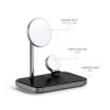 Satechi Aluminum 3 in 1 Magnetic Wireless Charging Stand Space Gray (ST-WMCS3M) - зображення 2