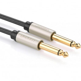 UGREEN Инструментальный кабель AV128 6.3 мм to 6.3 мм Audio Cable Braided 1 м Gray (90402012)