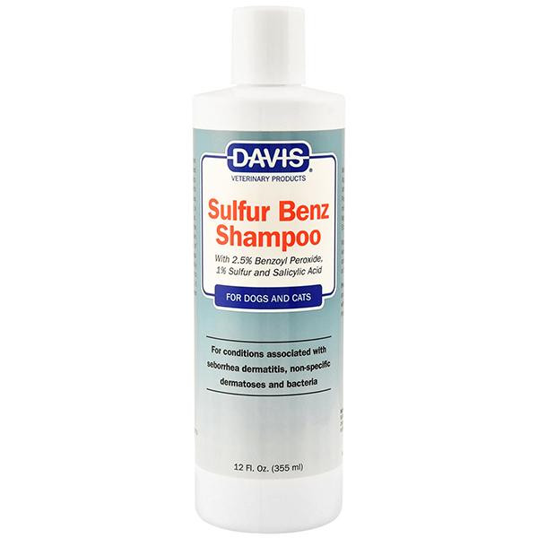 Davis Veterinary Sulfur Benz Shampoo - шампунь Дэвис для собак и кошек с заболеваниями кожи 355 мл (SBS12) - зображення 1