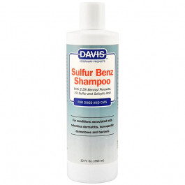 Davis Veterinary Sulfur Benz Shampoo - шампунь Дэвис для собак и кошек с заболеваниями кожи 355 мл (SBS12)
