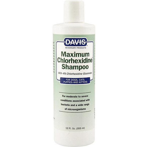 Davis Veterinary Шампунь  Maximum Chlorhexidine Shampoo з 4% хлоргексидином для собак і котів захворюваннями шкіри і  - зображення 1