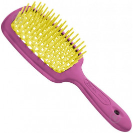 Janeke Щітка для волосся  Small Superbrush, 17,5х7 см, рожева з жовтим