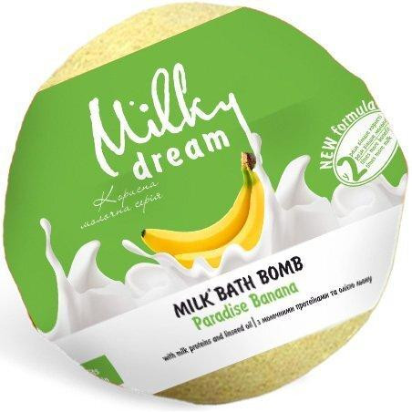 Milky Dream Бомбочка для ванни  Молочна Райський банан з молочними протеїнами 100 г (4820205300783) - зображення 1