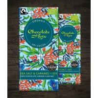 Chocolate and Love Чорний шоколад  органічний з карамеллю та морською сіллю 55% какао 80 г (5060270121893)