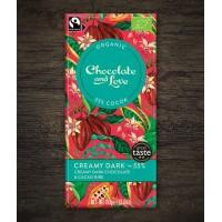 Chocolate and Love Чорний шоколад  органічний з крихтами кави 55% какао 80 г (5060270121909)