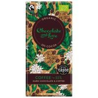 Chocolate and Love Чорний шоколад  органічний з кавою 55% какао 80 г (5060270121886)