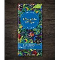 Chocolate and Love Чорний шоколад  органічний 71% какао 80 г (5060270121848)