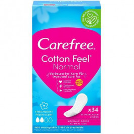 Carefree Ежедневные гигиенические прокладки  Cotton Fresh 34 шт (3574661064307)