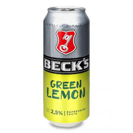 Beck's Пиво  Green Lemon зі смаком лимона, 2,5%, 0,5 л (911490) (4100130017452)