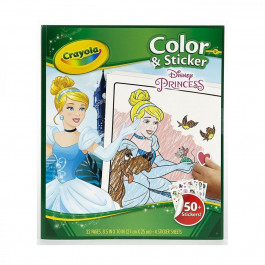 Crayola Книга-раскраска с наклейками Принцессы (04-0202)
