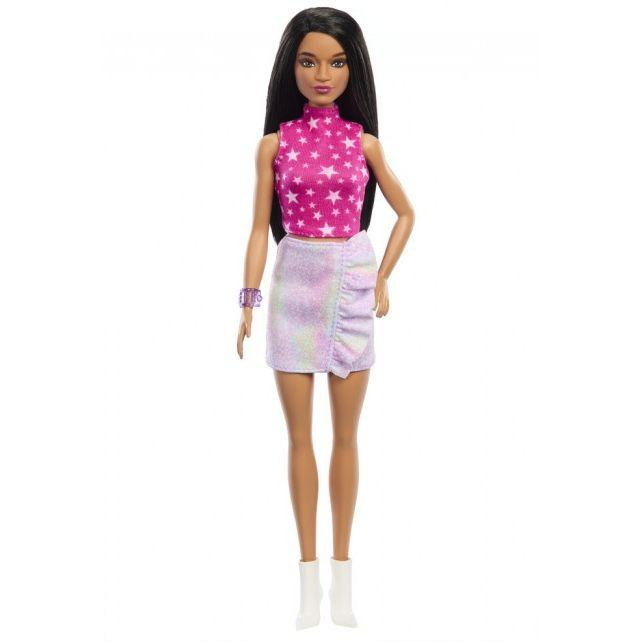 Mattel Barbie Модниця в рожевому топі з зірковим принтом (HRH13) - зображення 1