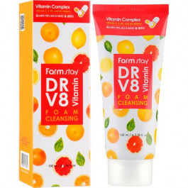 FarmStay Витаминная пенка  Dr-V8 Vitamin Foam Cleansing для очищения кожи 100 г (8809469775885)
