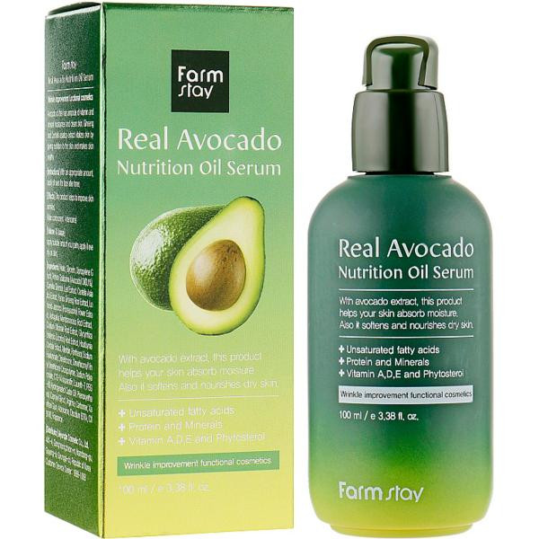 FarmStay Питательная сыворотка  Real Avocado Nutrition Oil Serum с маслом авокадо 100 мл (8809469776899) - зображення 1