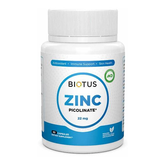 Biotus Zinc Picolinate 22 mg Цинк Пиколинат 60 капсул - зображення 1