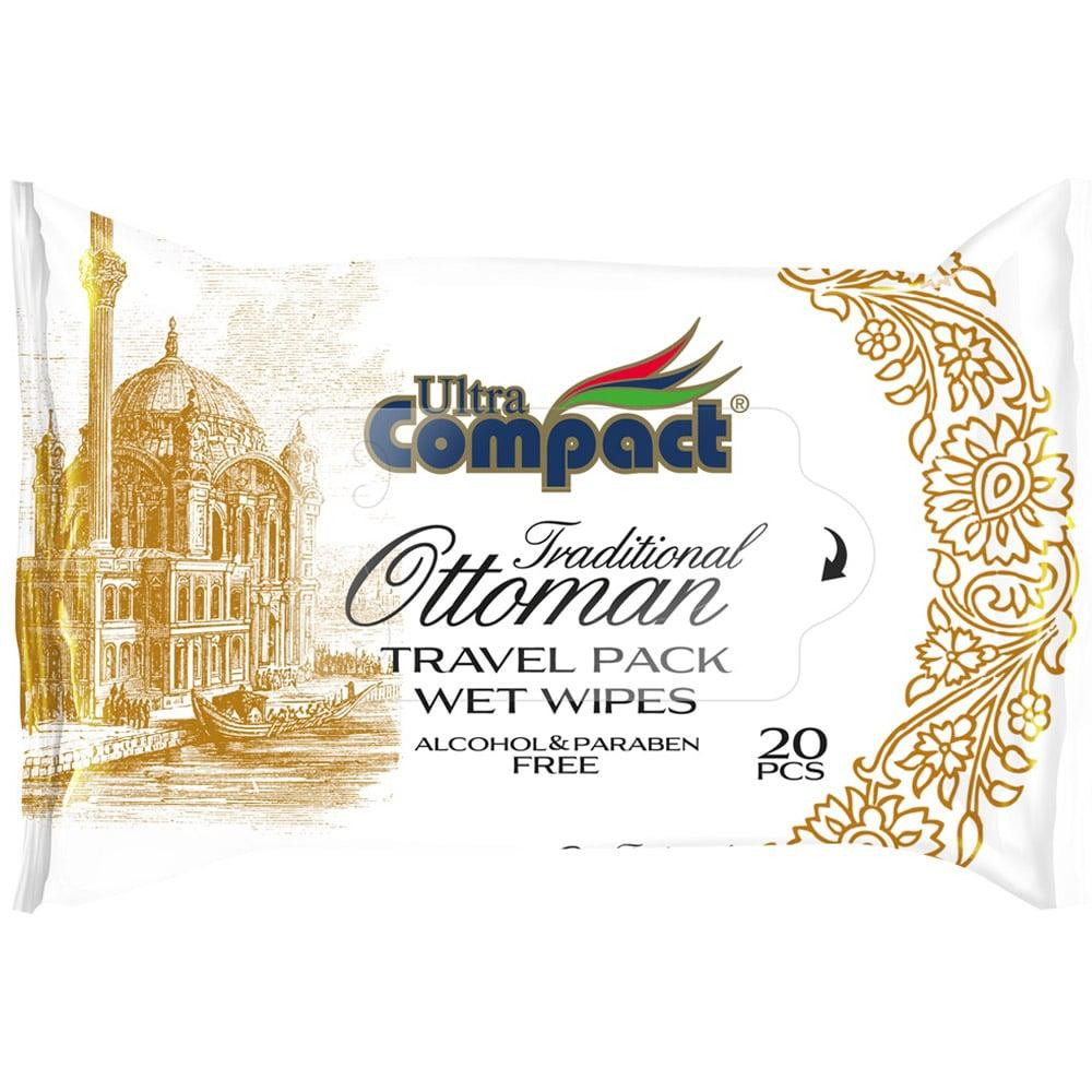 Ultra Compact Салфетки влажные  Compact Ottoman Travel 20x96 (8697420533625) - зображення 1