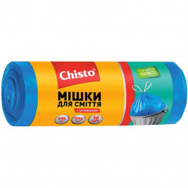 Chisto Мешки для мусора с затяжками  с затяжкой суперкрепкие 60 л 10 шт. (4823098410034)