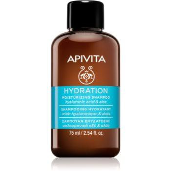 Apivita Holistic Hair Care Hyaluronic Acid & Aloe зволожуючий шампунь для всіх типів волосся 75 мл - зображення 1