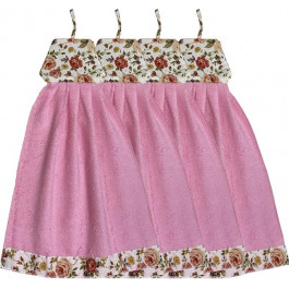 Zastelli Набір махрових рушників  Сукня з квітами для кухні 34x50 см Рожеві х 4 шт (2100000284078)
