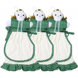 Zastelli Набір махрових рушників  Дівчинка для кухні 25х50 см Зелені х 3 шт (2100000284245)