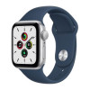 Apple Watch SE GPS 40mm Silver Aluminum Case w. Abyss Blue S. Band (MKNY3) - зображення 3