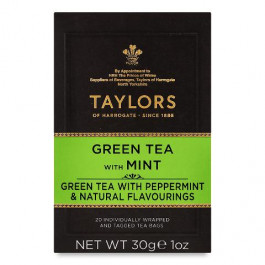 Taylors of Harrogate Чай зелений  з м'ятою, 20*1,5 г/уп (0615357123649)