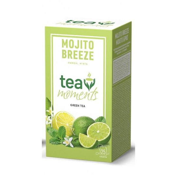 Tea Moments Чай зелений  Mojito Breeze 25 шт. 40 г (4823118600469) - зображення 1