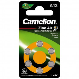 Camelion ZA13 bat(1.4B) Zinc Air 6шт (A13-BP6)